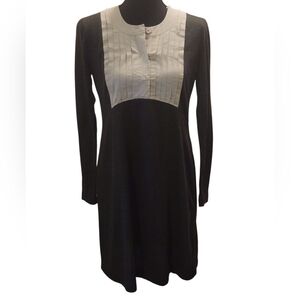 Simply Vera Vera Wang Black Dress With Cream Pleated Front